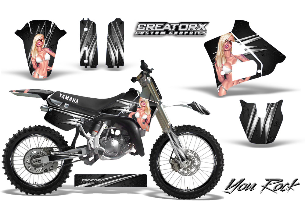 Yamaha YZ125 91-92 Graphics Kit You Rock Black NP Rims